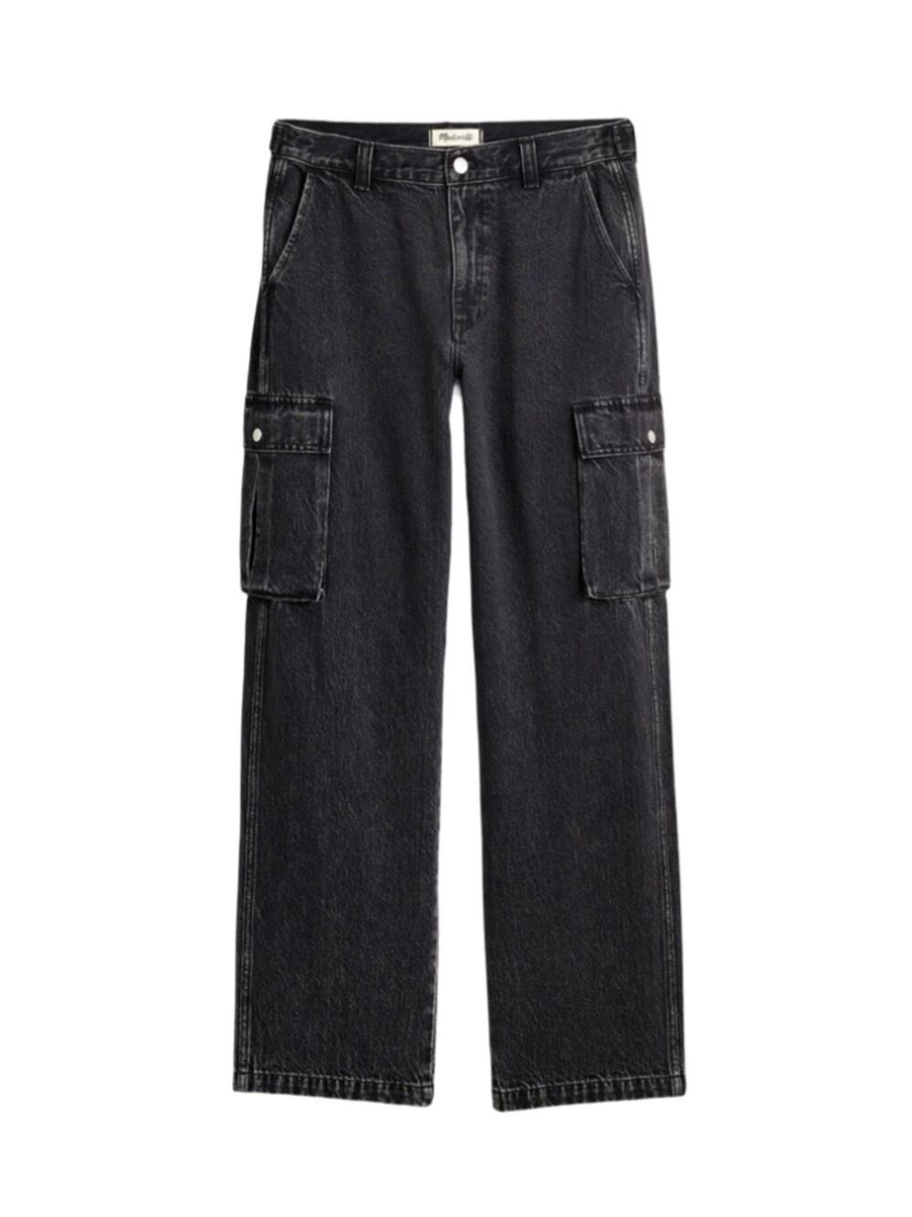 Madewell Low-Slung Straight Cargo Jeans in Ranney Wash 29 NWT